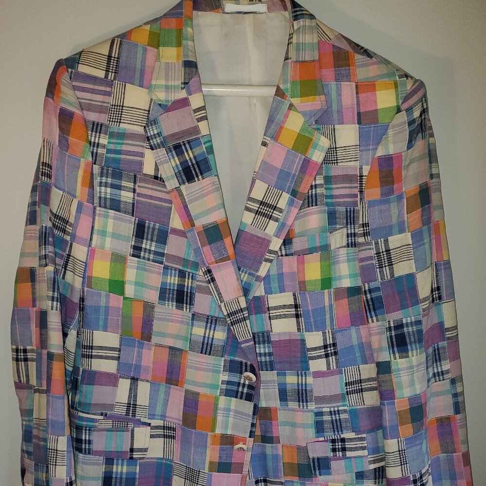 Trimmingham's of Bermuda - Vintage Madras Patchwork Blazer - 42R